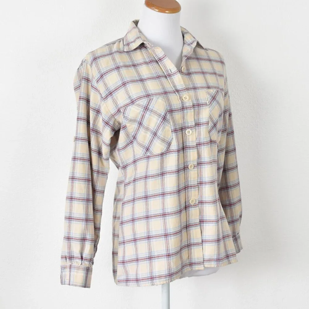 Vintage 70s Levi's Plaid Button Front Shirt - M - Picture 11 of 13